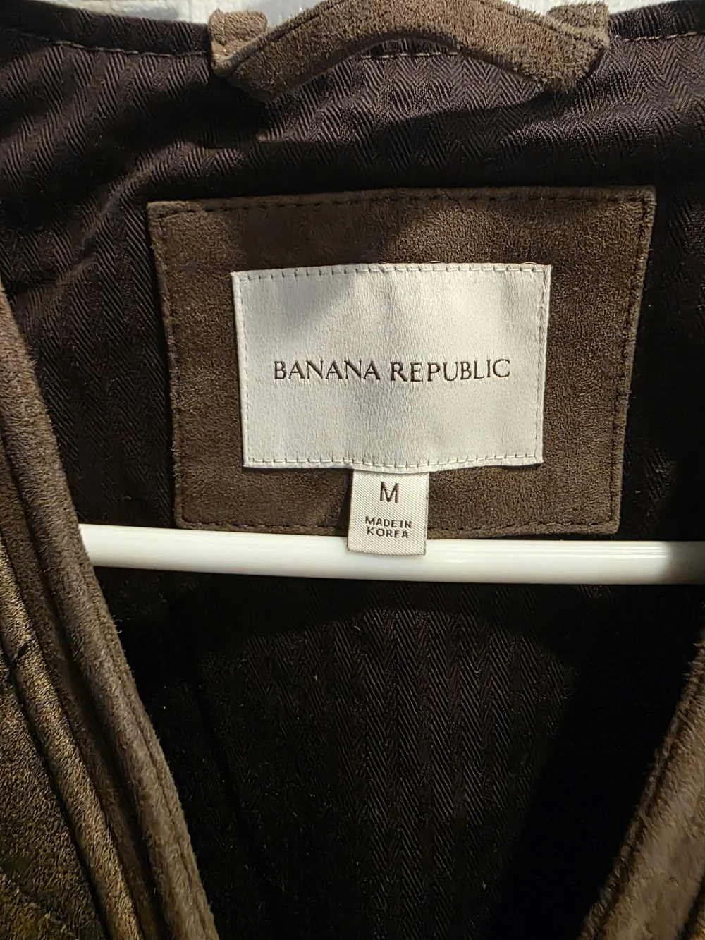Banana Republic Quilted Brown Leather Vest for Men